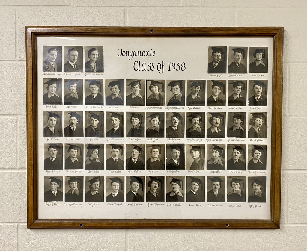 framed composite of the class of 1938