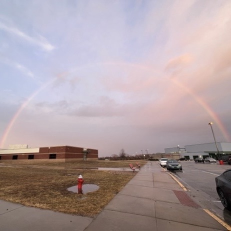 rainbow over TMS and TES 