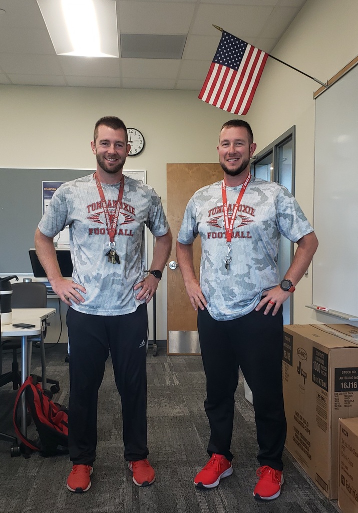 Fahlgren brothers wearing Tonganoxie football t shirts